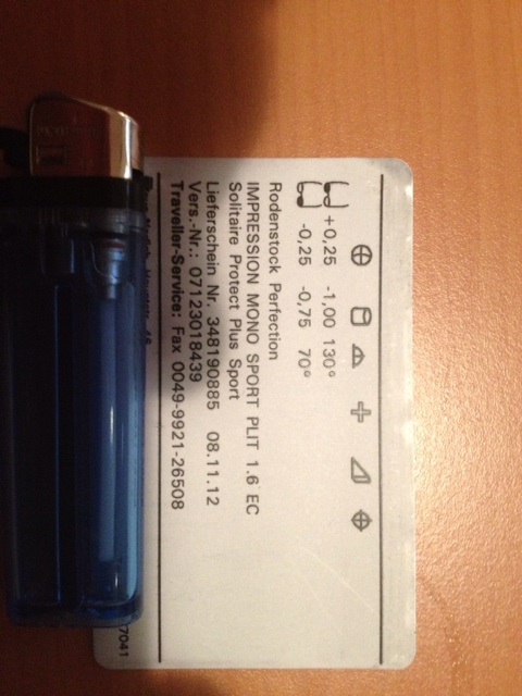 Rodenstock Brillenpass Impression Mono Rückseite