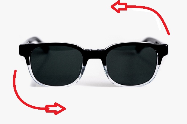 Drehung der Brille